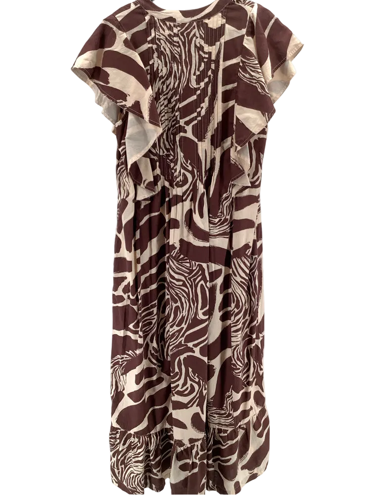 Maeve Size S Brown & Tan CASSANDRA Dress