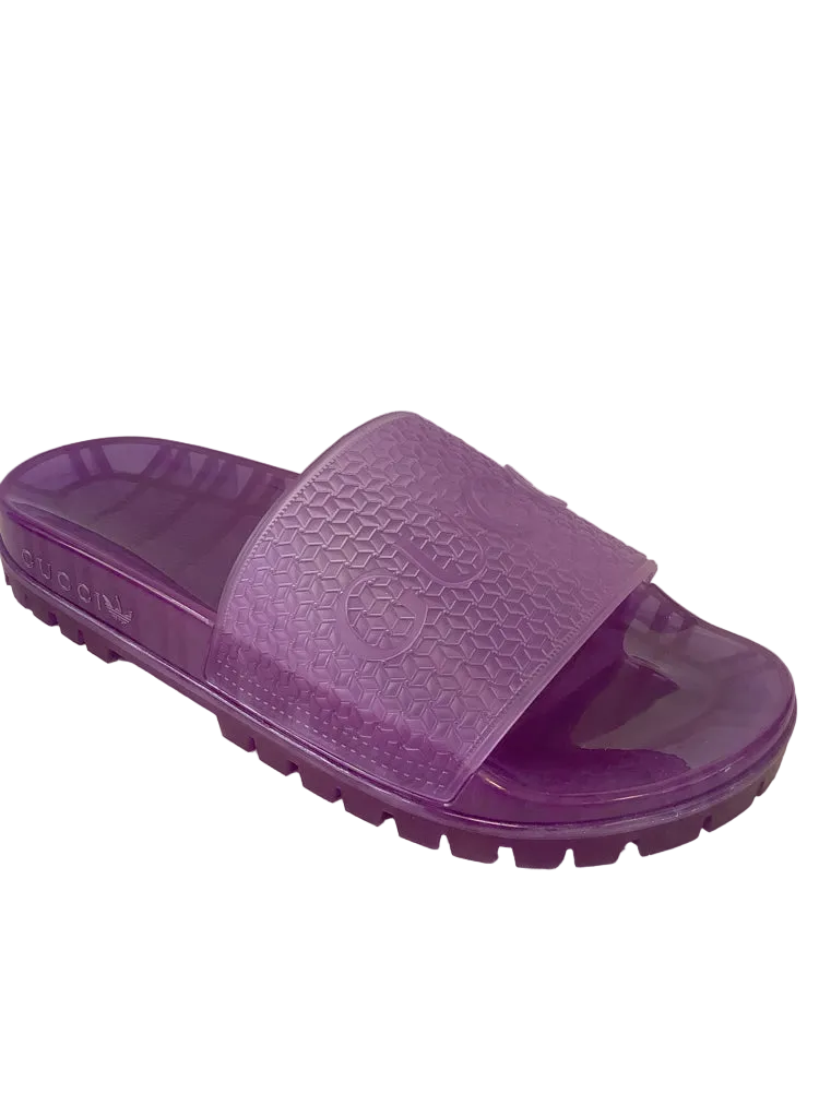 Gucci x Adidas Shoe Size 7 Purple Adilette Slides