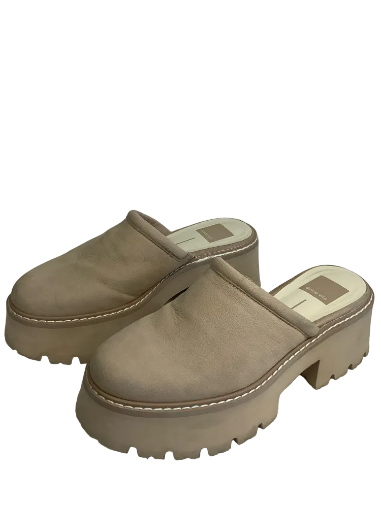 Dolce Vita Shoe Size 7.5 Cream LEONA Mules