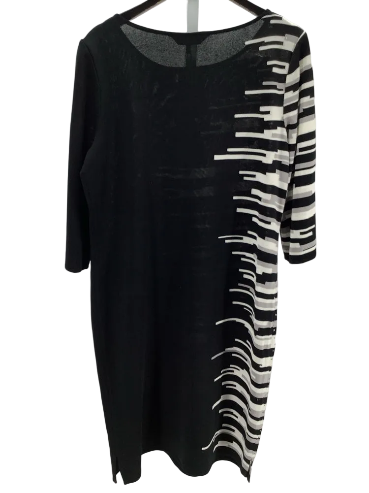 Ming Wang Size L Black multi Dress