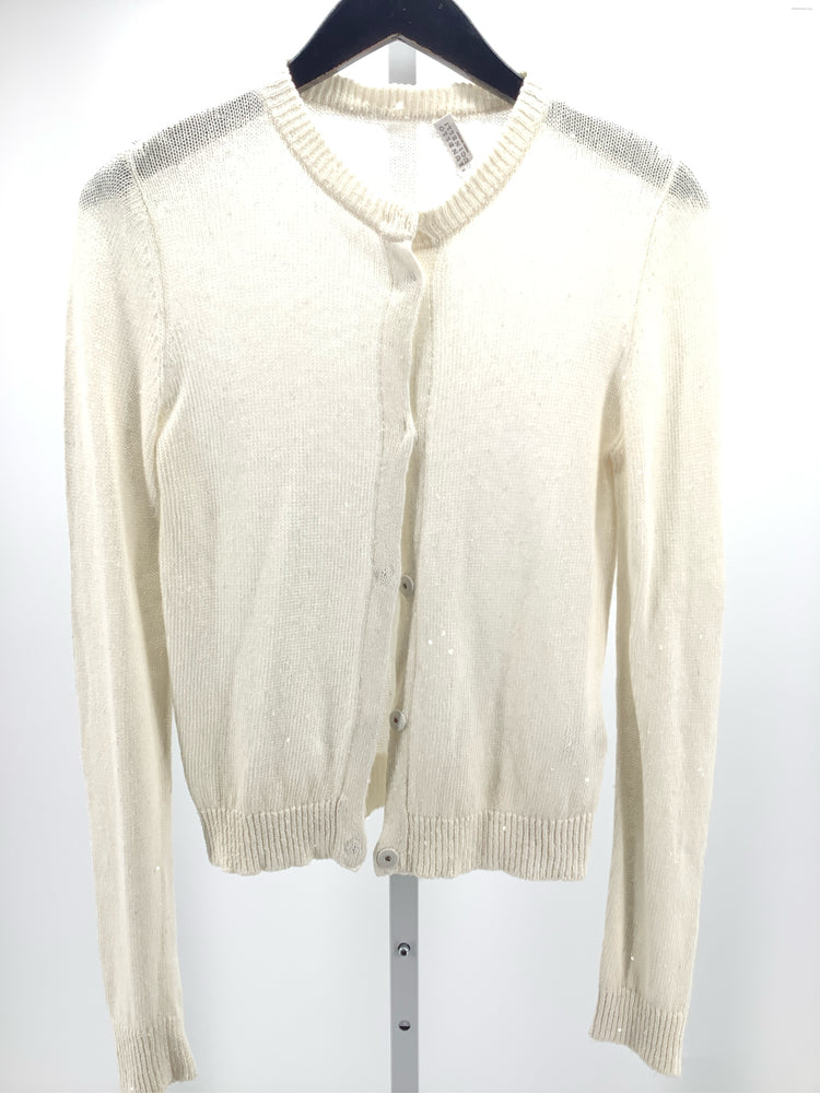 Brunello Cucinelli Size L White Cardigan
