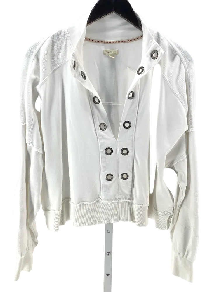 Pilcro Size LP White Sweatshirt