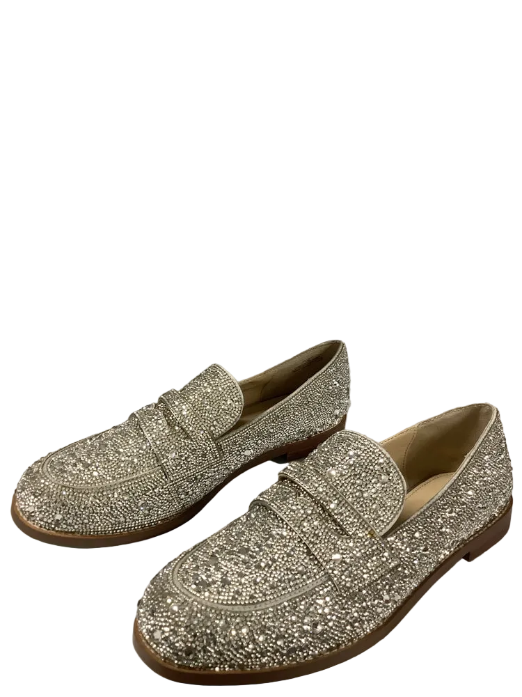 Betsey Johnson Shoe Size 10 Silver Aron Loafers