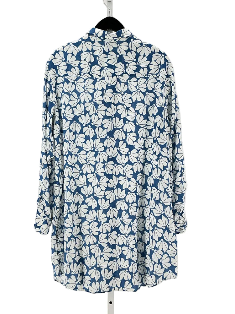 Frank & Eileen Size M Blue & White Dress