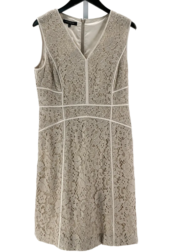 Lafayette 148 Size 8 Cream ESSIE Dress
