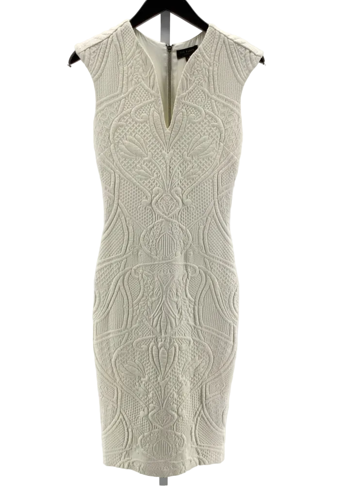 Ted Baker Size 4 Cream Sancha Dress