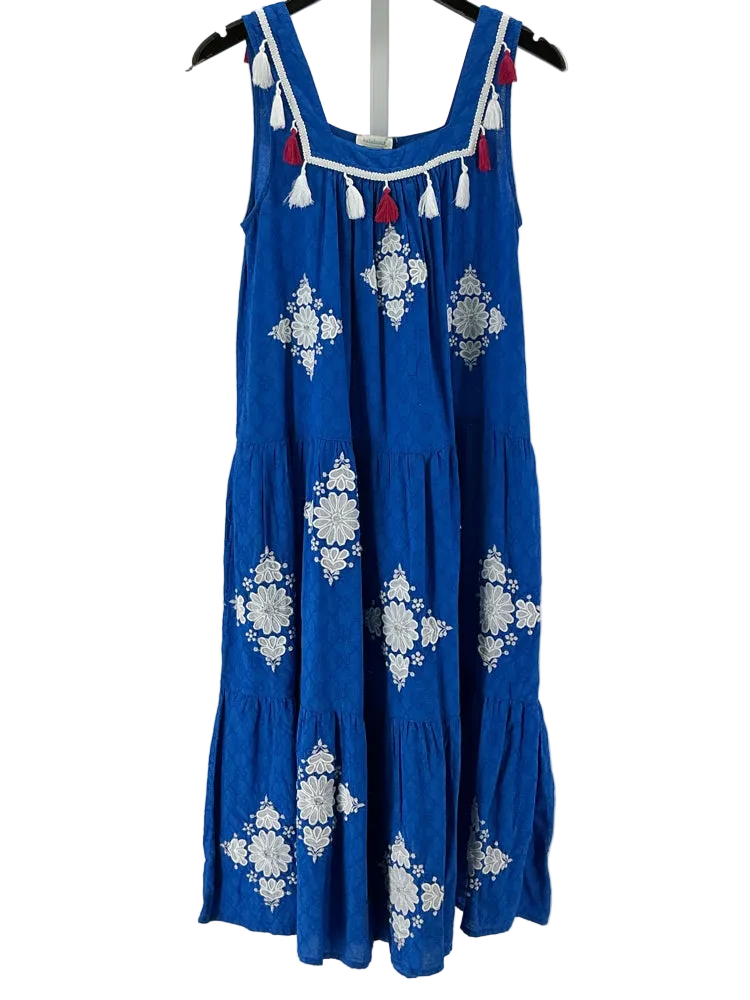 Sundance Size S Blue & White Dress