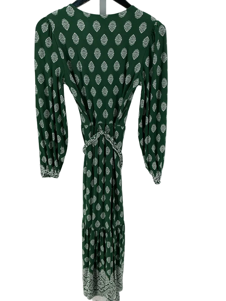 Boden Size 4P Green & White Ophelia Dress