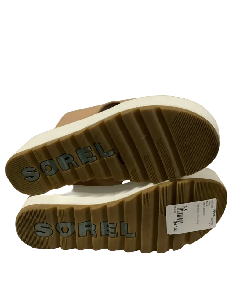 Sorel Shoe Size 8.5 Tan Cameron Slides