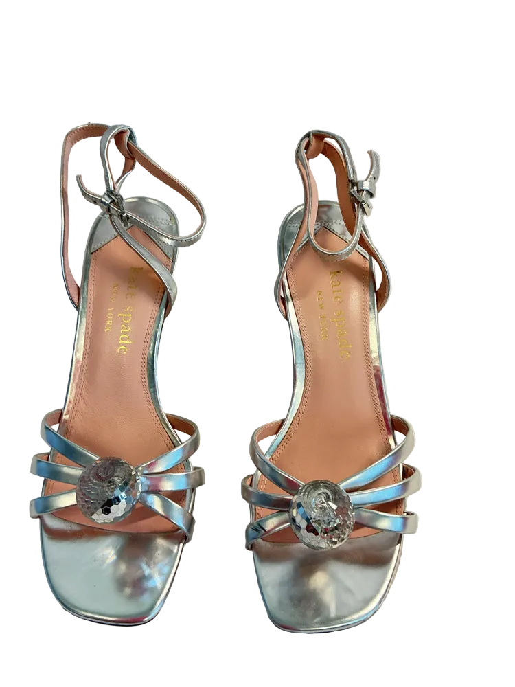 Kate Spade Shoe Size 6.5 Silver Heels