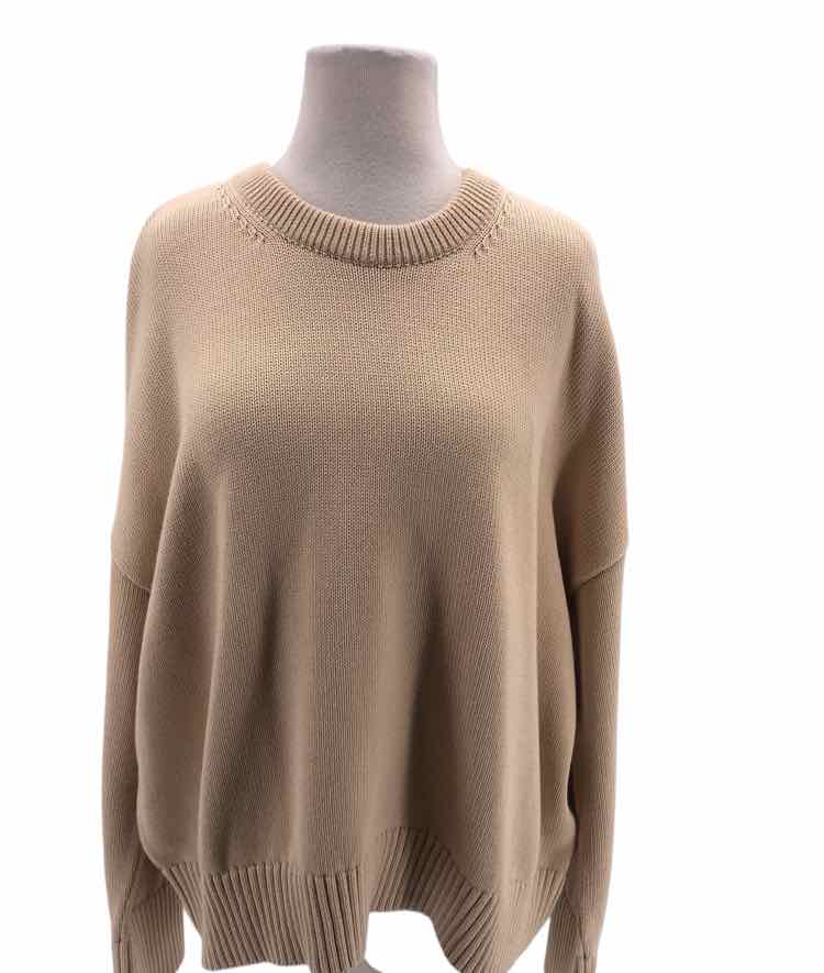 White + Warren Size L Tan Sweater