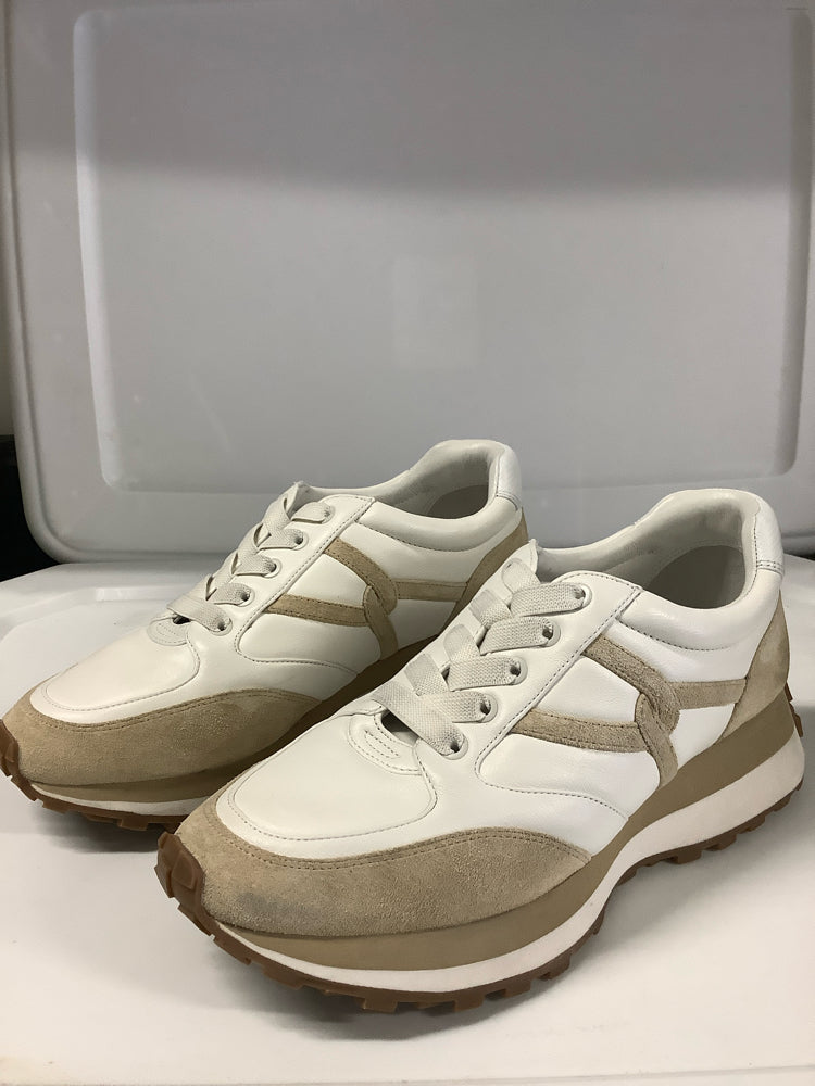 Veronica Beard Shoe Size 10 Tan & White Valentina Sneakers