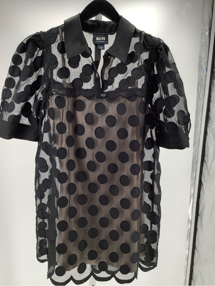 Maeve Size L Black & Tan Dress