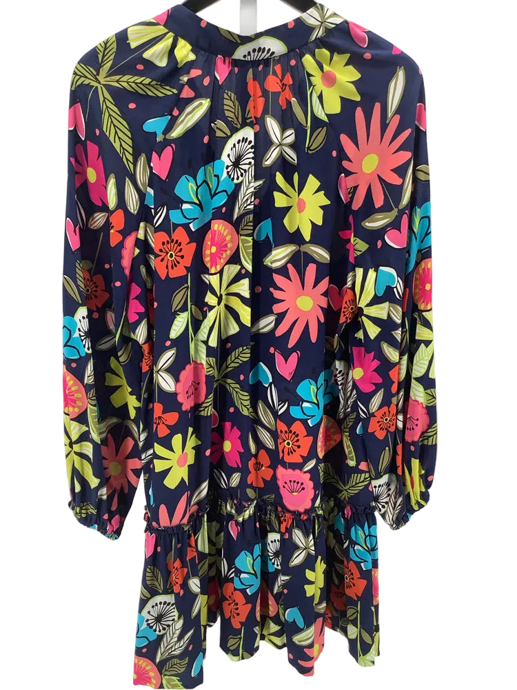Trina Turk Size XL Navy multi Corozone Dress