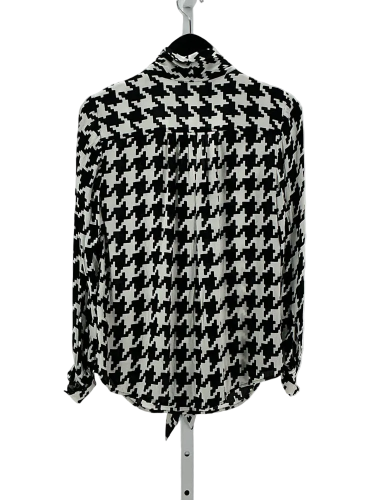 Trina Turk Size S Black & White Shirt