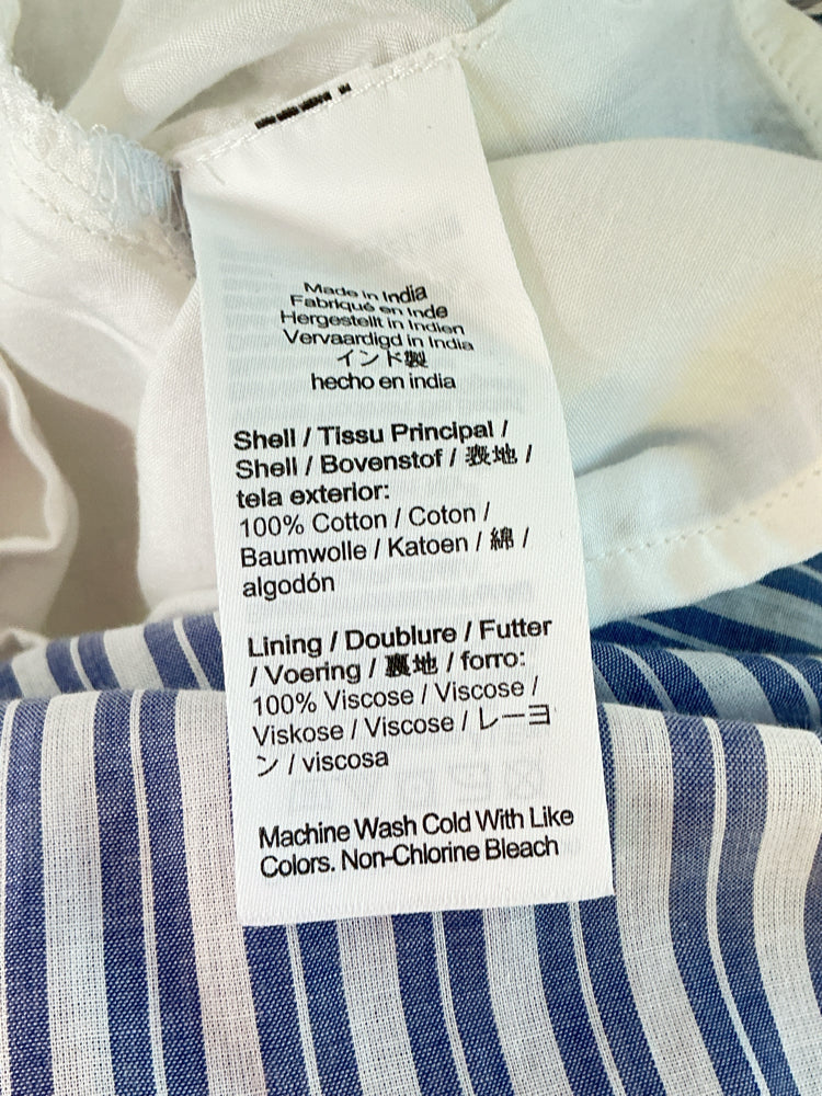Jcrew Size M Blue & White Dress
