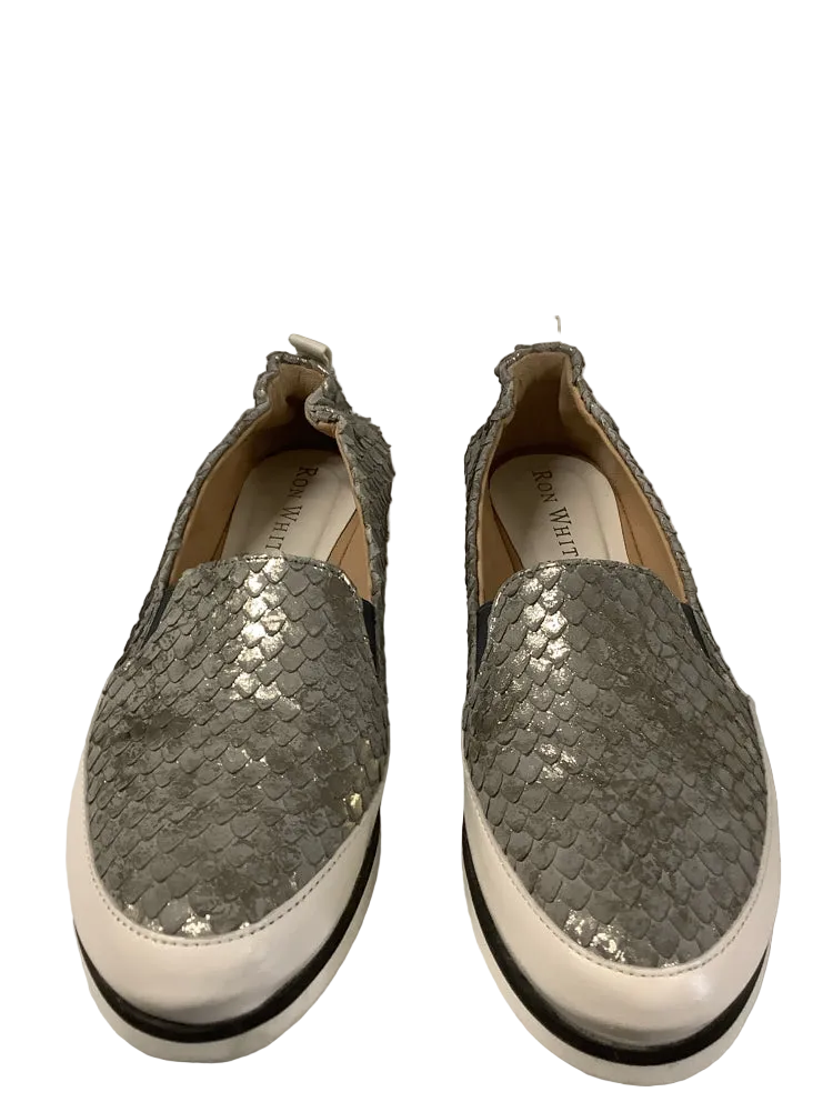 Ron White Shoe Size 7 Silver Nell Sneakers