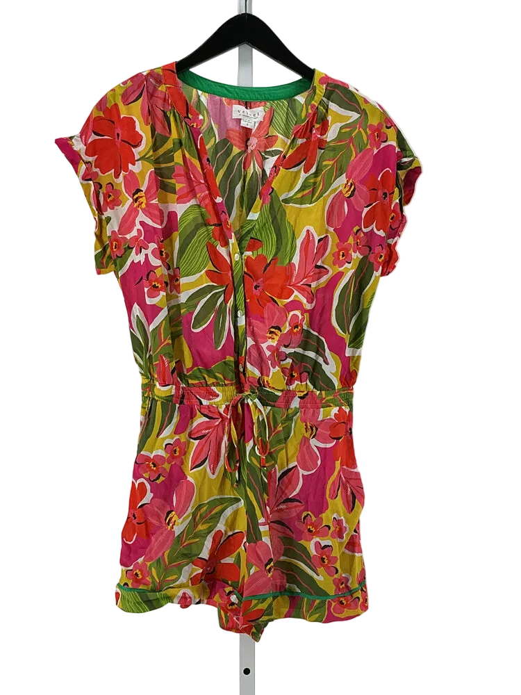 Velvet by Graham Spencer Size S Pink multi pam Romper