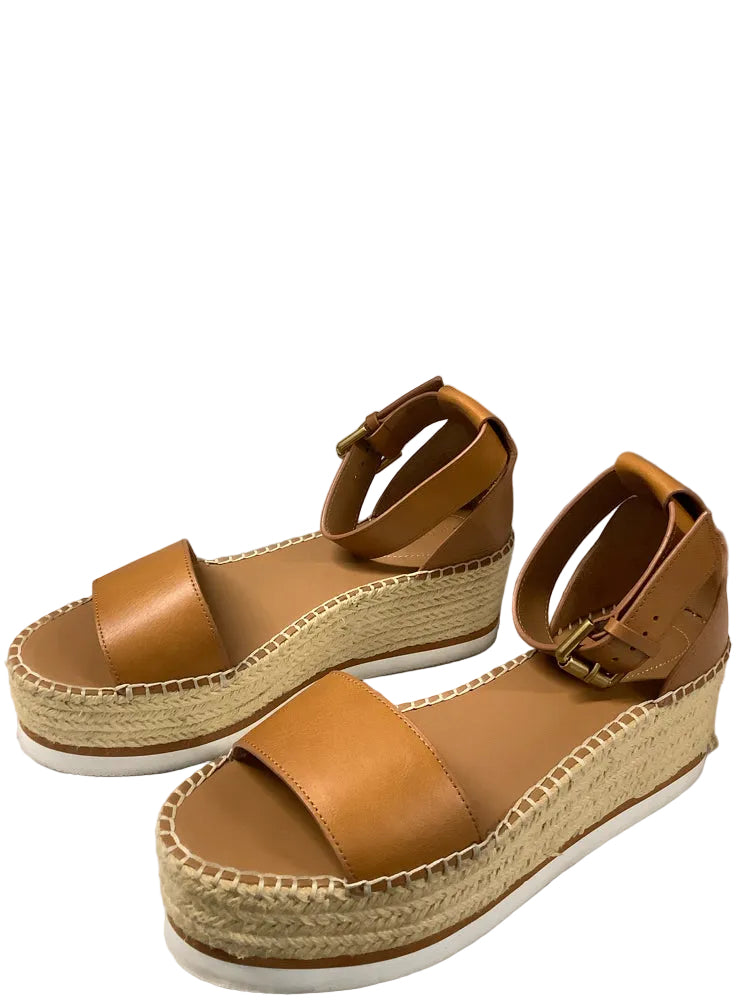 See by Chloe Shoe Size 10.5 Brown & Tan Wedges