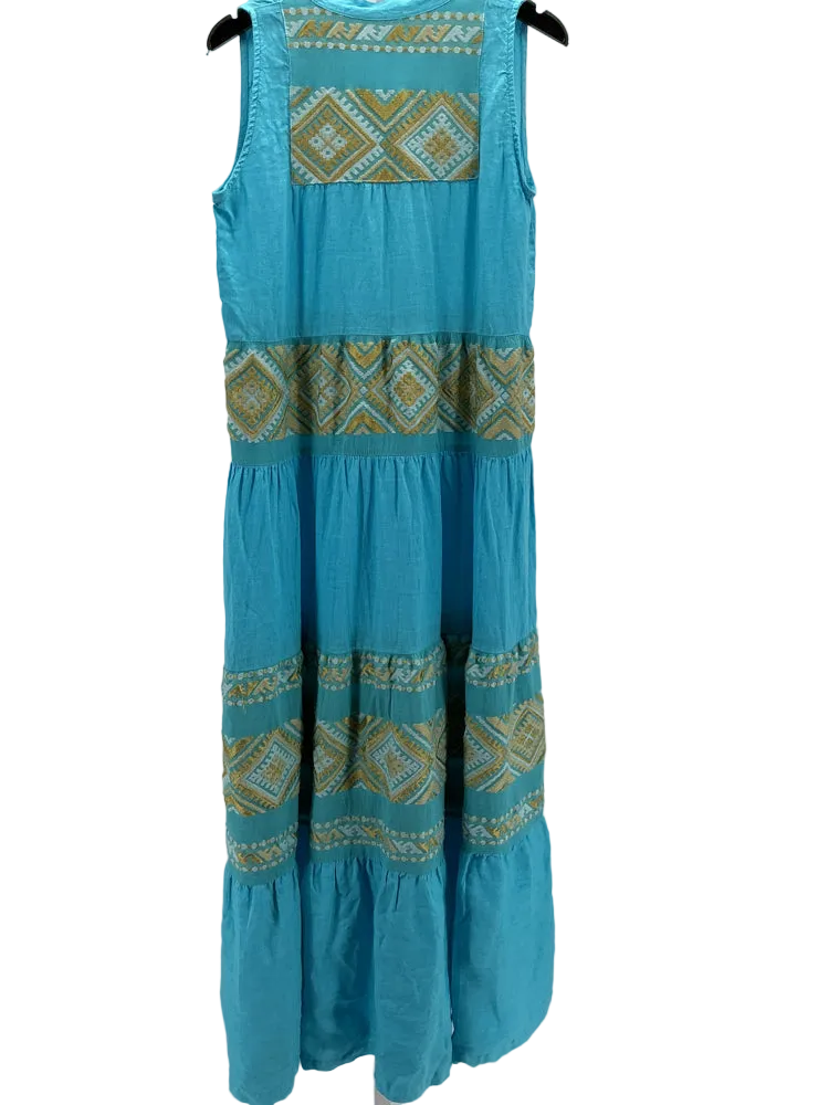 Haris Cotton Size S Blue Multi Dress