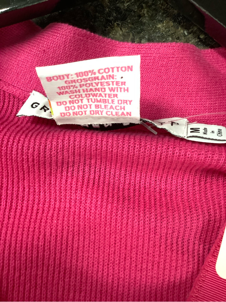 Gretchen Scott Size M Pink Grosgrain Heaven Cardigan