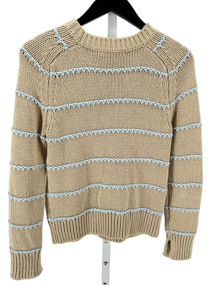 Madewell Size XS Tan & Blue Sweater