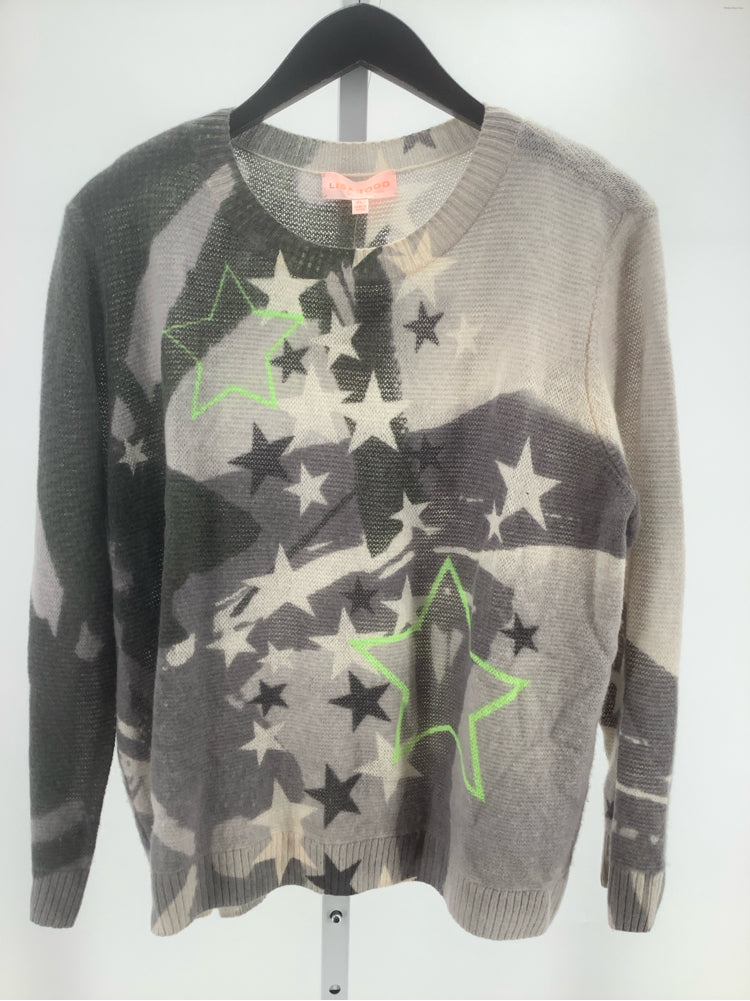 Lisa Todd Size XL Gray & Green Sweater