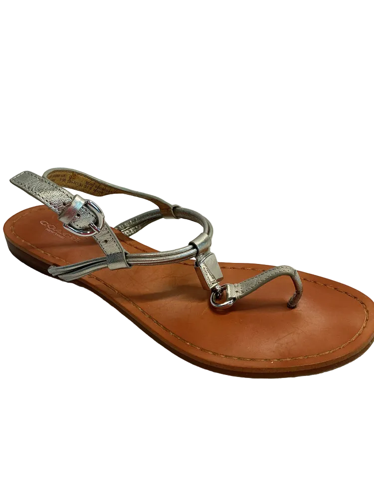 Coach Shoe Size 7.5 Silver Sandals