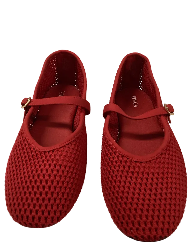 vivaia Shoe Size 8 Red Margot Flats