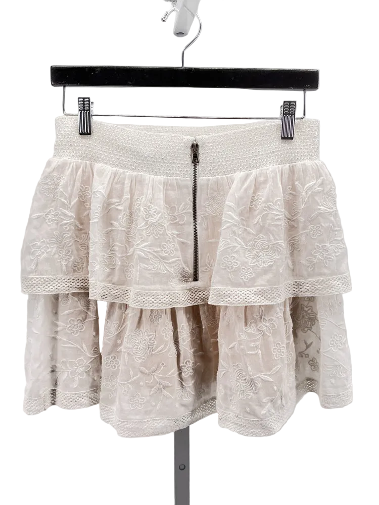 Alice & Olivia Size 8 White JoJo Skirt