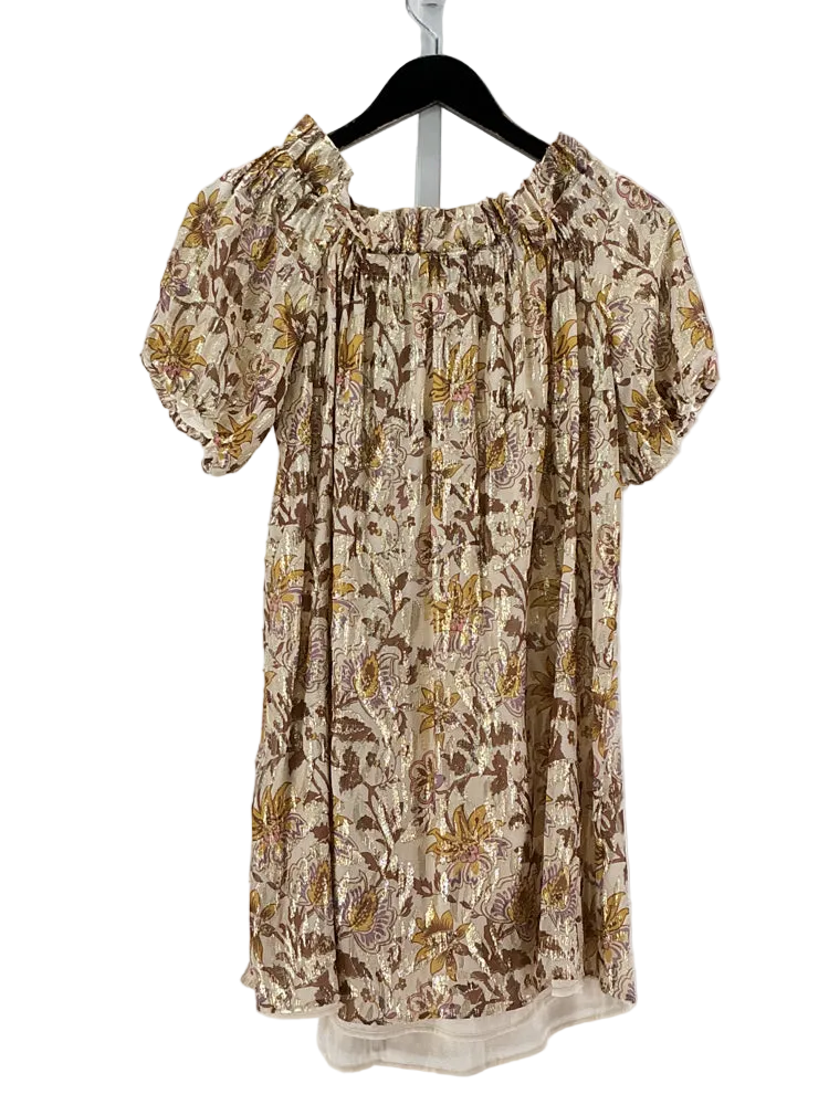 Sezane Size 2 Tan Multi Dress