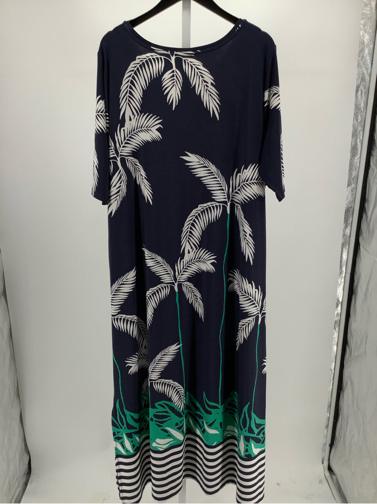 Chico's Size XXL Navy & white Dress