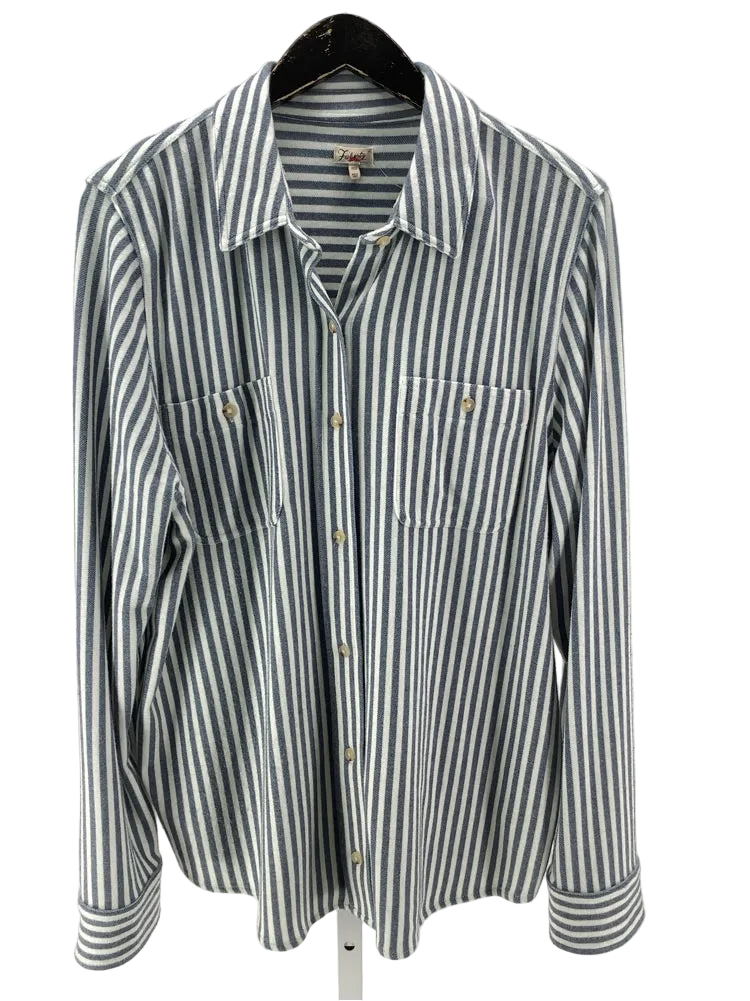 Faherty Size XL Blue & White Shirt