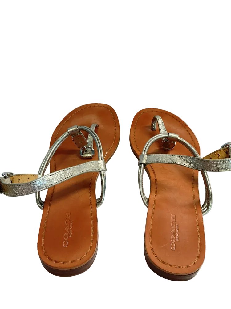 Coach Shoe Size 7.5 Silver Sandals