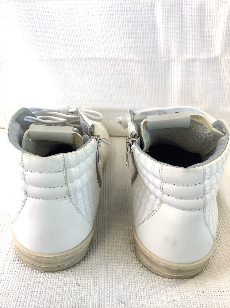 P448 Shoe Size 8 White Sneakers