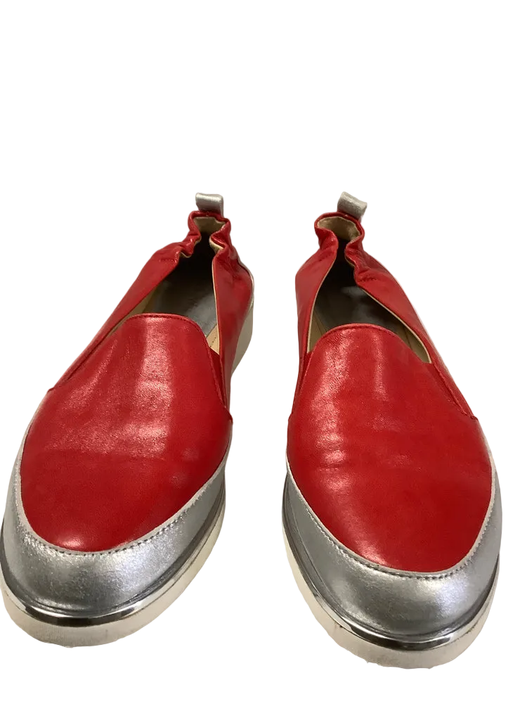 Ron White Shoe Size 8.5 Red & Silver Nelleca Sneakers