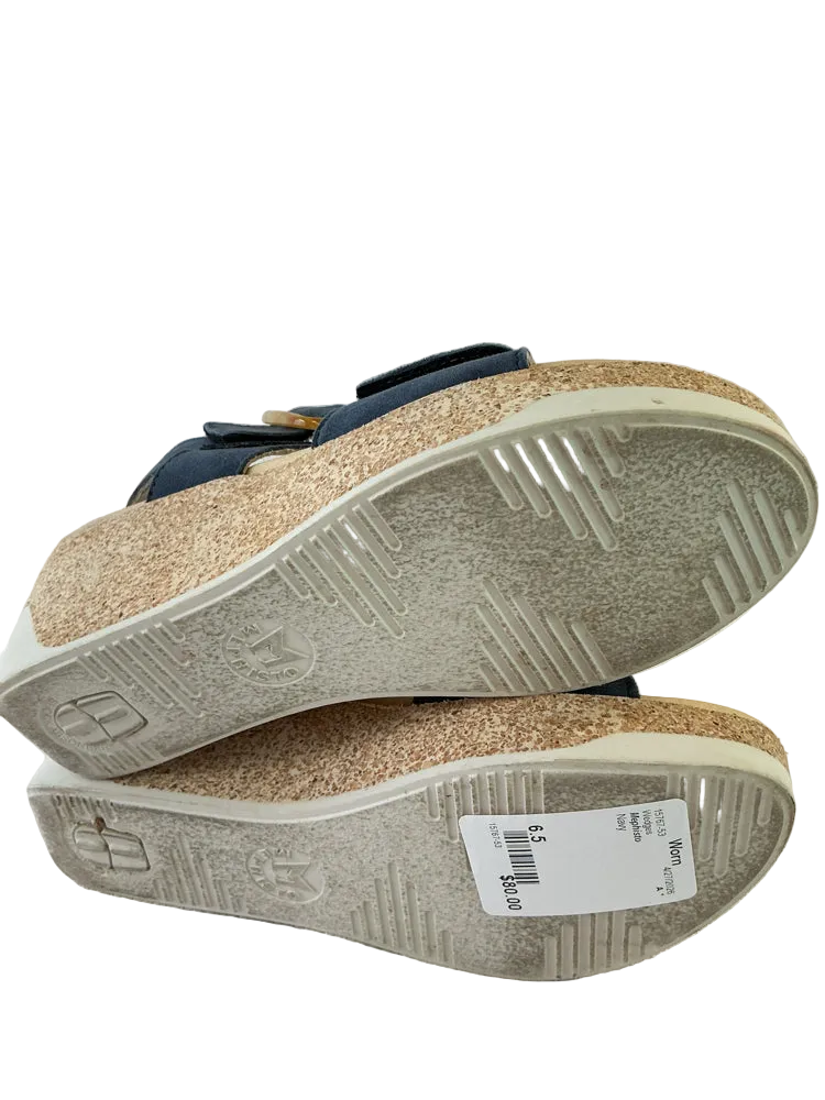 Mephisto Shoe Size 6.5 Navy Wedges