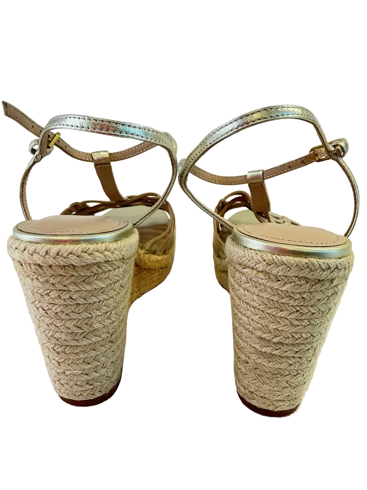 Boden Shoe Size 8/8.5 Gold Wedges