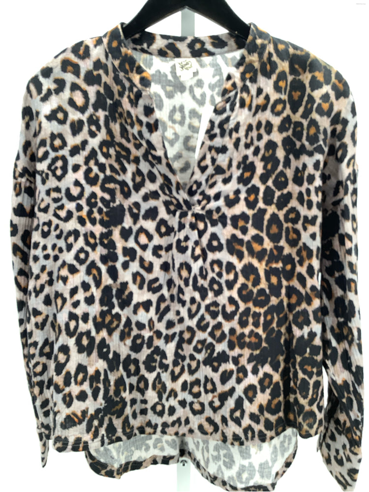 Ivy Jane Size S Tan Multi Shirt
