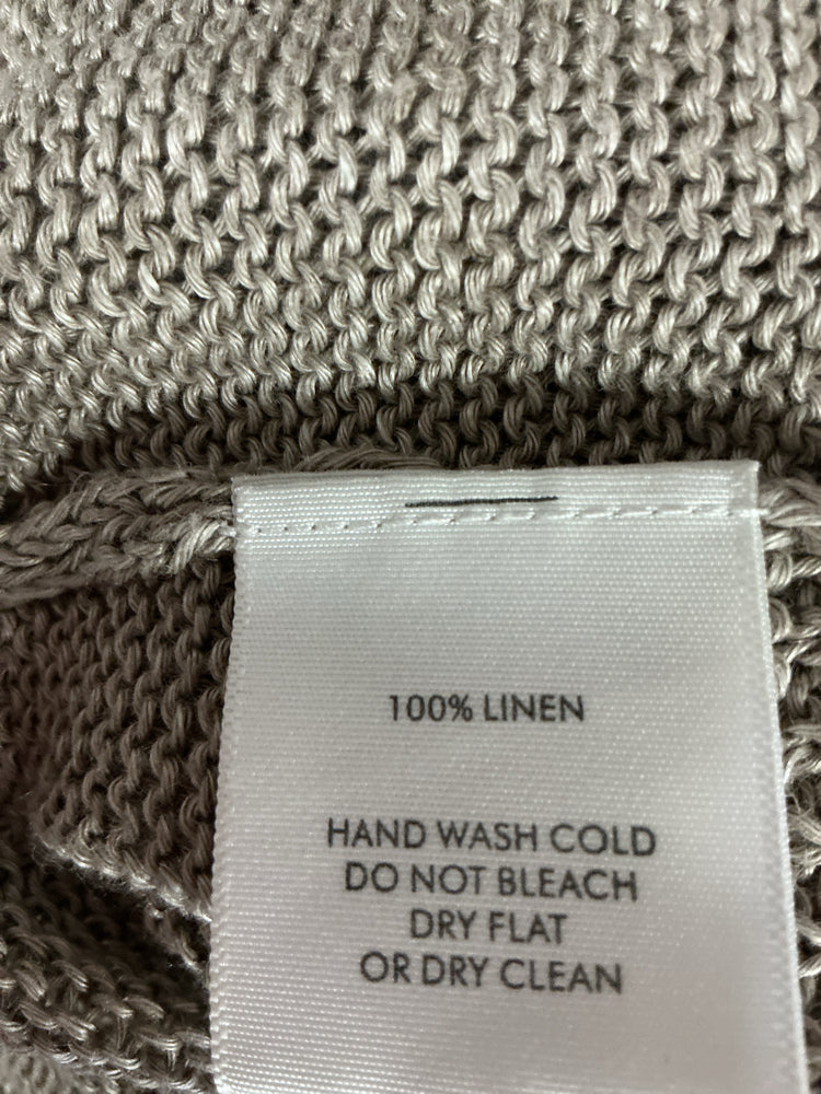 White + Warren Size L Brown Cardigan