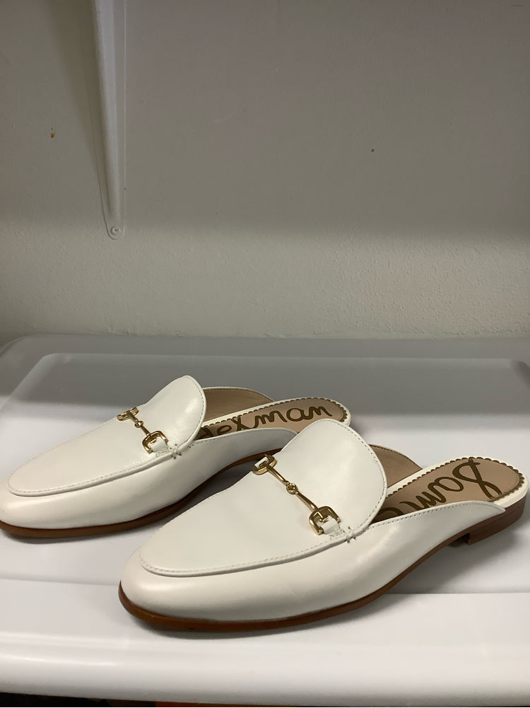 Sam Edelman Shoe Size 8.5 White Linnie Mules
