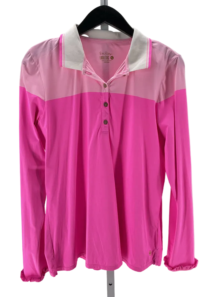 Lilly Pulitzer Size XL Pink & White Shirt