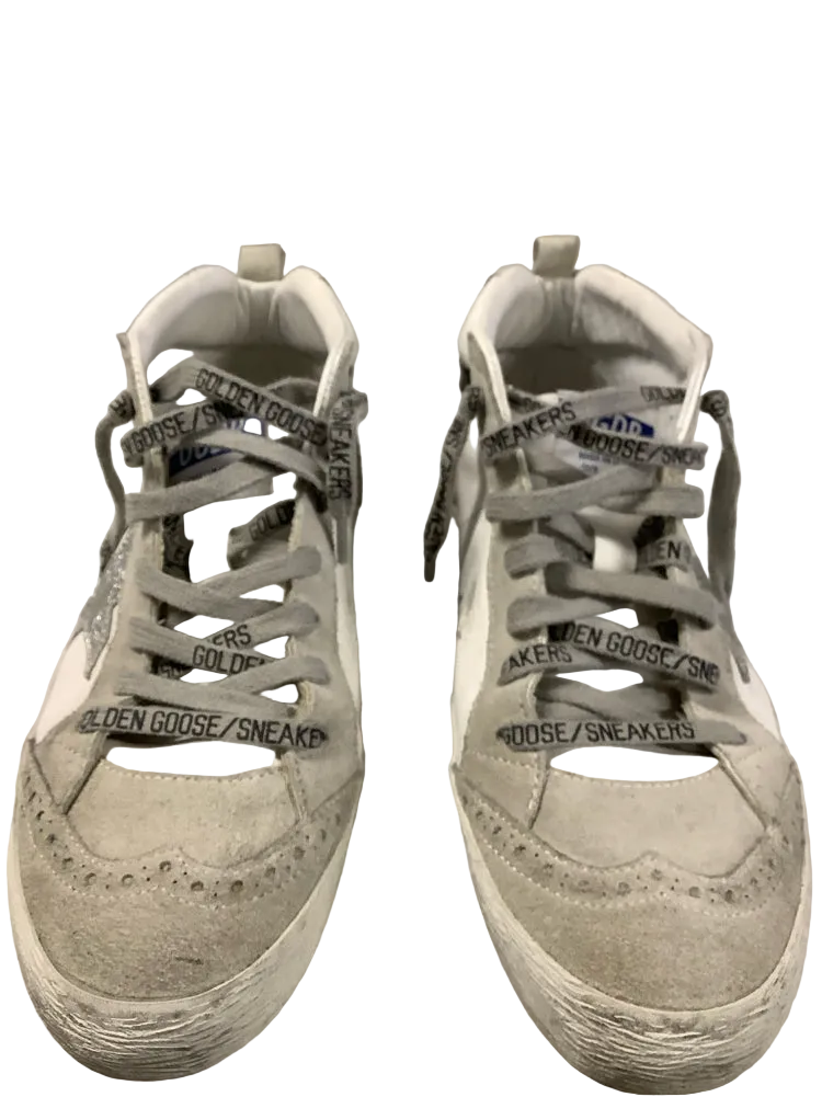 Golden Goose Shoe Size 8 White multi Mid Star Sneakers