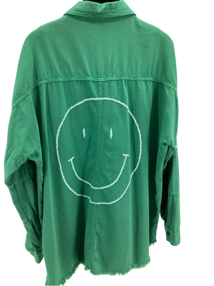 Elan Size L Green & White Dolly Jacket