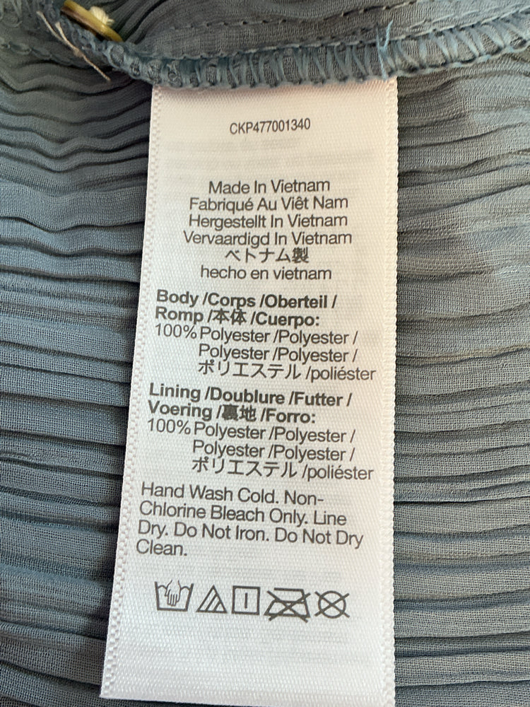 Madewell Size 10 Blue Plisse Mini Tee Dress