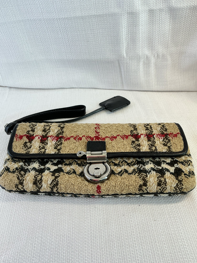 Burberry Tan Multi Wristlet