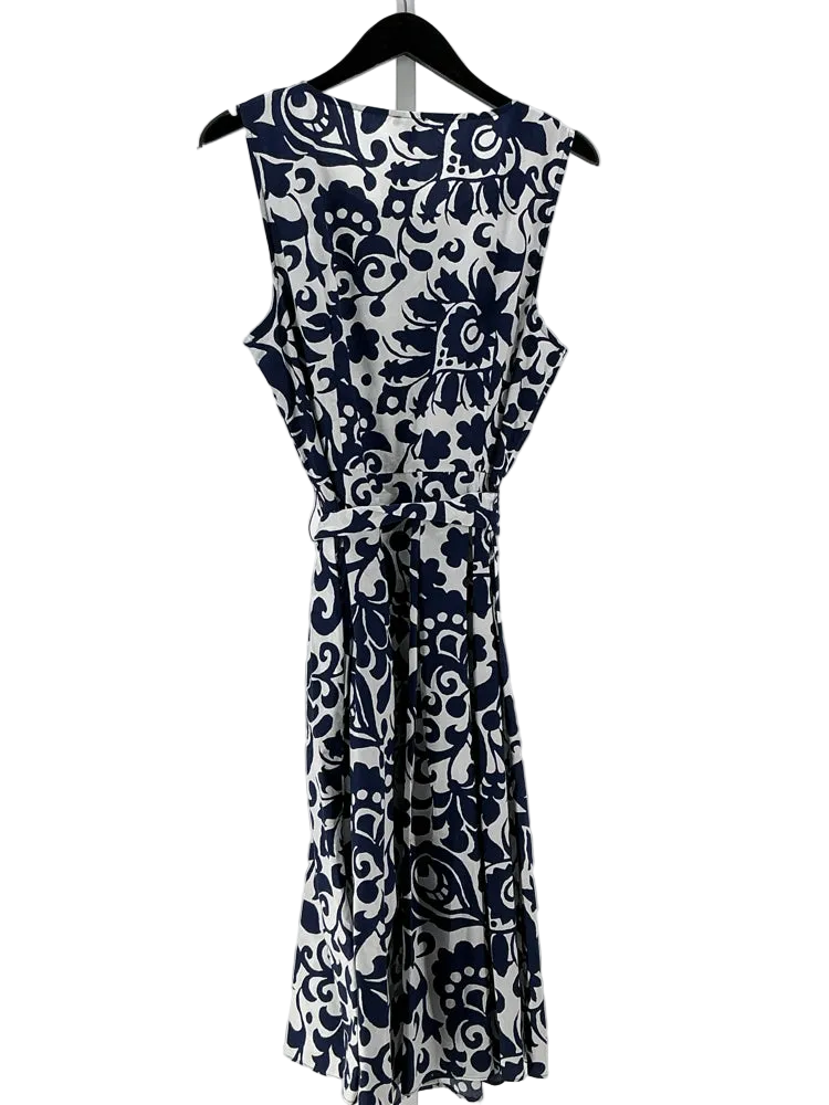 Talbots Size 12 Navy & white Dress