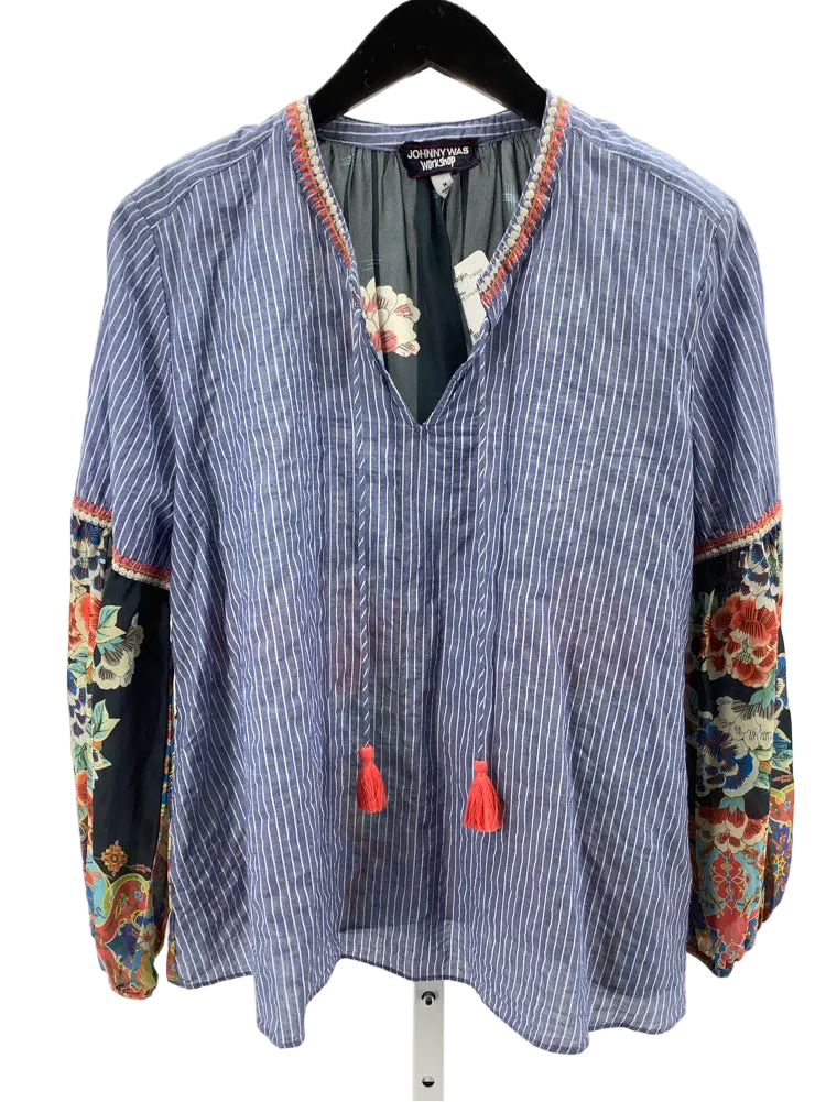 Johnny Was Size M Blue Multi Shirt