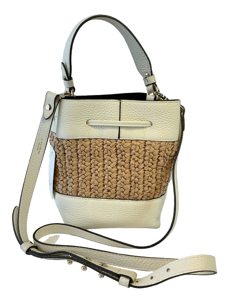 Strathberry White & Tan Osette Handbags