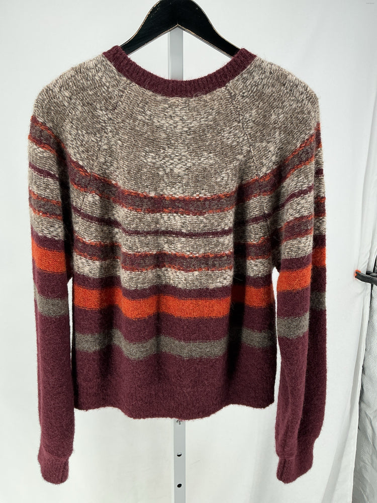 Nation Size L Burgundy Multi Cardigan